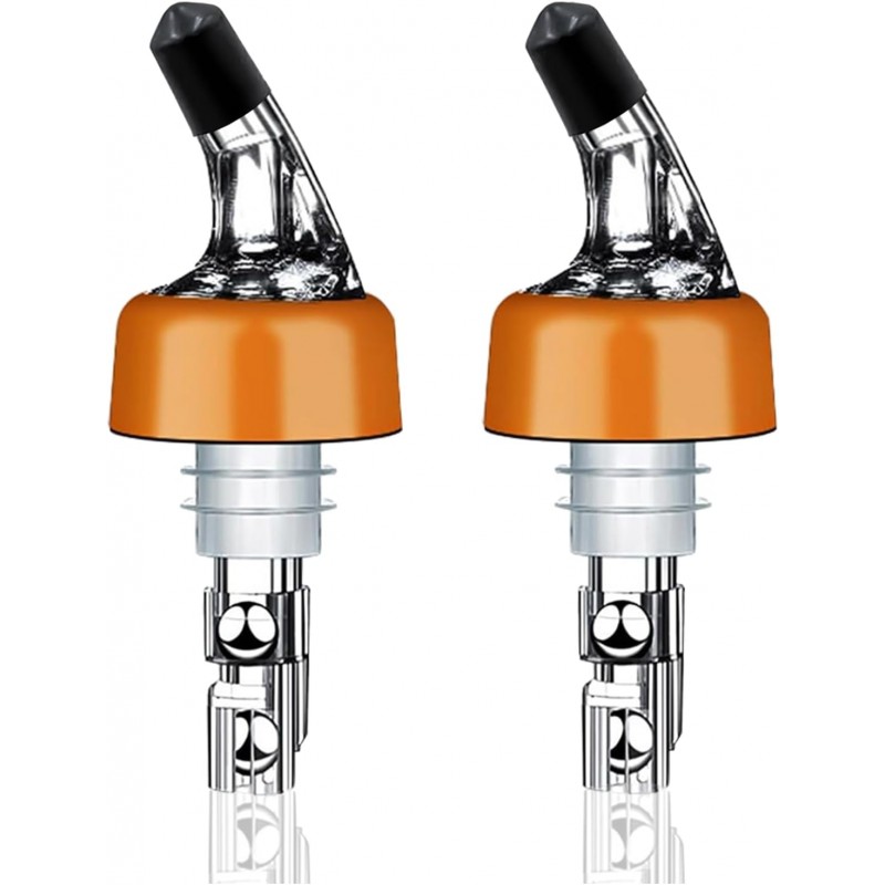 2 Pack Automatic Measured Bottle Pourer Spout - Quick Shot Spirit Measure Liquor Pourer with Dust Caps, Measuring Wine Spouts Dispenser for Cocktail Home Bar (1.0oz/30ml -2 Pack)