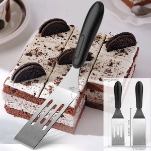 Small Spatula 2 Pieces, Metal Spatulas for Kitchen Use, Stainless Steel Mini Serving Spatula for Flipping and Cooking, Ideal for Brownies, Tiramisu, Cookie, Lasagna or Pancakes, etc
