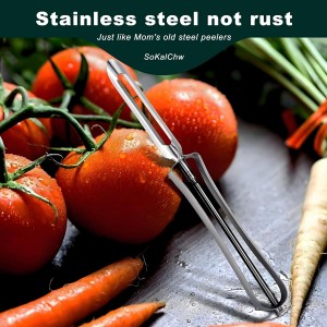 Potato Peelers for Kitchen, 2 Pcs, Just Like Mom's old steel Peeler