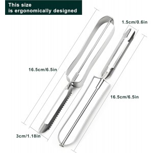 Potato Peelers for Kitchen, 2 Pcs, Just Like Mom's old steel Peeler