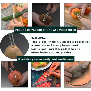 Potato Peelers for Kitchen, 2 Pcs, Just Like Mom's old steel Peeler