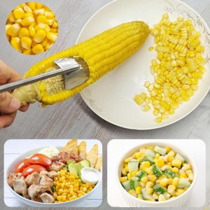 Corn on the Cob Remover Long Handle Stainless Steel Corn Stripping Tool, corn peeler for corn on the cob, corn cob stripper, Stainless Steel Corn Stripper Tool (1PCS)