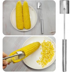 Corn on the Cob Remover Long Handle Stainless Steel Corn Stripping Tool, corn peeler for corn on the cob, corn cob stripper, Stainless Steel Corn Stripper Tool (1PCS)
