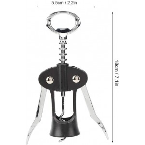 Wine Opener, Zinc Alloy Wing Corkscrew Wine Bottle Opener Cork Puller Remover Kitchen Restaurant Tool for Restaurant, Bar