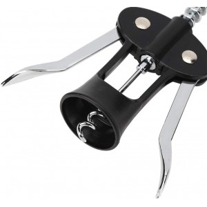 Wine Opener, Zinc Alloy Wing Corkscrew Wine Bottle Opener Cork Puller Remover Kitchen Restaurant Tool for Restaurant, Bar