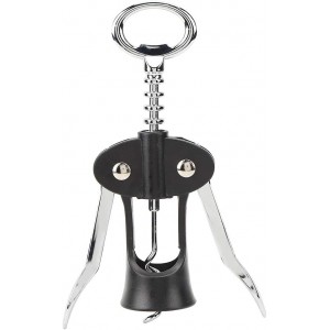 Wine Opener, Zinc Alloy Wing Corkscrew Wine Bottle Opener Cork Puller Remover Kitchen Restaurant Tool for Restaurant, Bar