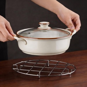 2 Pieces 304 Stainless Steel Cooling Racks, Roasting Rack, Multi-Purpose Cooking Rack Set for Baking, Roasting, Steaming and Cooling, Round and Oval Shapes Included