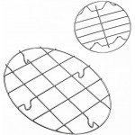2 Pieces 304 Stainless Steel Cooling Racks, Roasting Rack, Multi-Purpose Cooking Rack Set for Baking, Roasting, Steaming and Cooling, Round and Oval Shapes Included