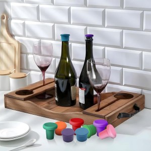 8 PCS MultiColor Silicone Wine Stoppers, Reusable Sparkling & Champagne Corks, Sealed Beverages Beer Bottle Caps, Keeps Wine Fresh