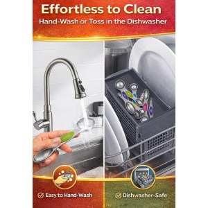 Premium Magnetic Measuring Spoons Set|Strong N52 Magnets|Heavy Duty Stainless Steel|Dual-Sided for Spice Jar & Liquid Measuring|Dishwasher Safe|7 Spoons with Leveler for Baking & Cooking (Colorful)