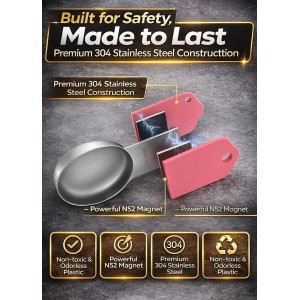 Magnetic Measuring Cups and Spoons Set304 Stainless Steel Dual Scale Set of 15, Strong N52 Magnetic Nesting Design with Leveler, for Dry&Liquid Ingredients, Dishwasher Safe(Colorful)