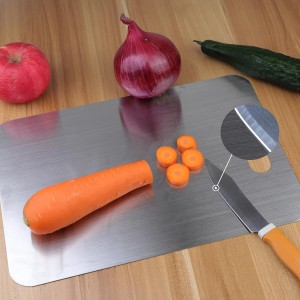 Titanium Cutting Boards for Kitchen, Food Grade 304 Stainless Steel Cutting Board Set for Meat Fruit and Vegetable (13.4 * 9 Inch)