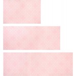 Kitchen Rugs Sets of 3 Non Slip Washable Pink Kitchen Mats for Floor 3 Piece Set Kitchen Rug Set Runner Rugs Absorbent for Hallways Home Party Decoration...