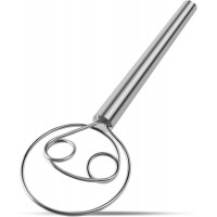Danish Dough Whisk Stainless Steel Hook Dutch Bread Mixer Hand Tool for Sourdough Baking Making Blending Pastry Pizza