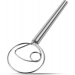 Danish Dough Whisk Stainless Steel Hook Dutch Bread Mixer Hand Tool for Sourdough Baking Making Blending Pastry Pizza