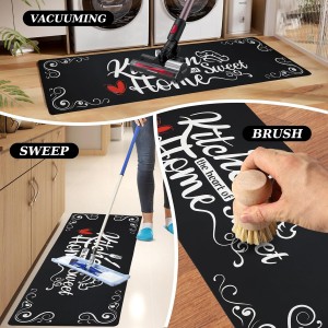 Kitchen Mats for Floor 3 Pieces Set, Non Slip Cushioned Runners Waterproof Comfort Kitchen Rugs and Mats Farmhouse Chef Mat Carpet for Sink,Laundry Room