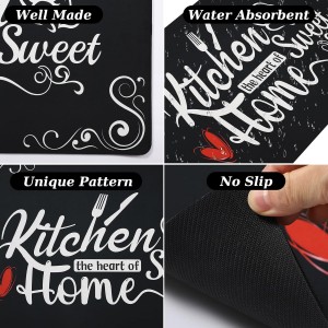 Kitchen Mats for Floor 3 Pieces Set, Non Slip Cushioned Runners Waterproof Comfort Kitchen Rugs and Mats Farmhouse Chef Mat Carpet for Sink,Laundry Room
