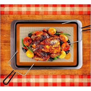 Good Grip Turkey Lifters and Baster Set, 3-Piece Thanksgiving Turkey Serving Set, 2-Prong Poultry Forks, Easily Lift Large Meats