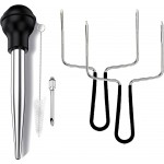 Good Grip Turkey Lifters and Baster Set, 3-Piece Thanksgiving Turkey Serving Set, 2-Prong Poultry Forks, Easily Lift Large Meats