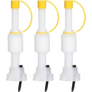 Extendable No-Drip Pour Spout for Quart and Gallon Jugs, Vented, Adjustable 6 to 10 Inch, Collapsible, Universal Fit - 3 Pack