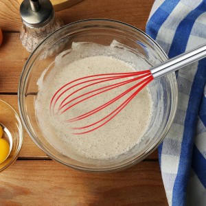 48 Sets 10 Inch Whisks Bulk DIY Fillable Whisk Gifts Colored Silicone Whisks for Cooking Heat Resistant Egg Beaters for Candy Holder Party Favors