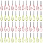 48 Sets 10 Inch Whisks Bulk DIY Fillable Whisk Gifts Colored Silicone Whisks for Cooking Heat Resistant Egg Beaters for Candy Holder Party Favors