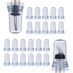 Esatto 24 Pieces Pour Spout Covers - Translucent Liquor Bottle Toppers, Universal Bottle Pour Dispenser, Liquor Bottle Covers Bottle Cover Dust for Home Kitchen Tools Supplies