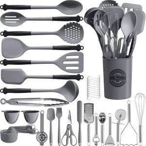 Kikcoin 43Pcs Large Kitchen Utensils Set...