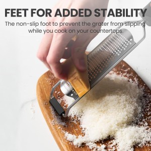 Cheese Grater, Lemon Zester, Fine Cheese Grater with Handle, Width 2.5 inch