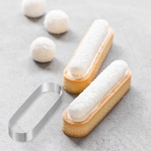 uxcell 3pcs Oval Cake Rings 5.1 x 1.8 Inch Stainless Steel Cake Pastry Molds Nonstick Baking Ring for Cake Dessert Molding, Mousse Pastries Making, Silver Tone
