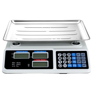 QWORK Large Digital Kitchen Scale 88LB/40KG, Electronic Price Computing Scale LCD Display, Digital Deli Scale, Electronic Counting Weight Scale