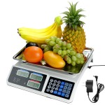 QWORK Large Digital Kitchen Scale 88LB/40KG, Electronic Price Computing Scale LCD Display, Digital Deli Scale, Electronic Counting Weight Scale