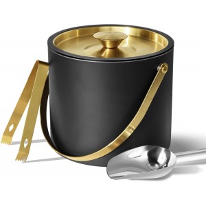 3L Ice Bucket with Silicone Lid, Scoop, ...