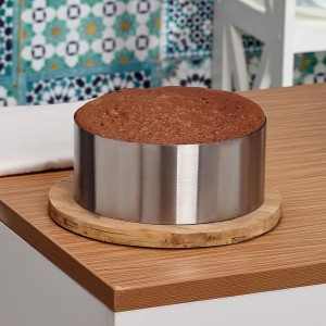 HARFINGTON 4PCS Round Cake Ring 5 x 2 Inch Seamless Stainless Steel Pastry Mousse Dessert Ring Mirror Coating for Baking Cooking Making Tool