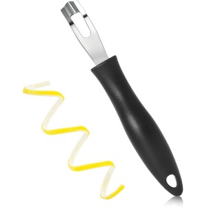 Channel Knife Lemon Peeler Zester-Garnish for Cocktail Mixers- Triangular, V-Shaped Stainless Steel Professional Grade Bar Tool-Fruit Peeler Zester (Peeler A)