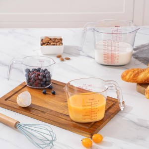 3PCS Nesting Liquid Measuring Cups Set, Measuring Jugs For Kitchen Cooking & Baking,Heat Resistant up to 210°F,BPA Free Plastic Set with Spout Multiple Measurement Scales(Cups/Ounces/Milliliters)