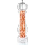 LHS Pepper Mill Grinder Salt Grinder, Arcylic Peppercorn Grinders with Adjustable Ceramic Coarseness-Clear(1 Pack)