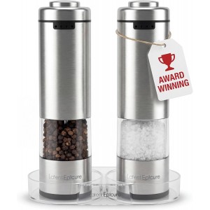 Electric Salt and Pepper Grinder Set, US...