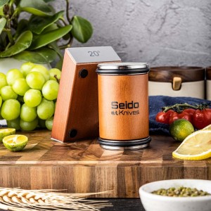 Rolling Knife Sharpener – Dual-Grit Diamond Coated Discs with 15° & 20° Sharpening Angles – Professional & Home Use