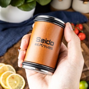 Rolling Knife Sharpener – Dual-Grit Diamond Coated Discs with 15° & 20° Sharpening Angles – Professional & Home Use