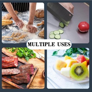 Stainless Steel Cutting Boards for Kitchen, Lipped stainless steel cutting board. Large cutting board suitable for meat, fruits, vegetables, bread, and baking (50 x 40cm / 19.7"L x 15.7"W)