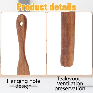 11Inch Skinny Wooden Spurtle Spatula Sourdough Mixer Bread Stirring Spatula Wood Utensil Tool Flat Stirring Stick Bread Spatulas for Dough Cooking Spreading Baking Whisking Mixing Jar Scraping