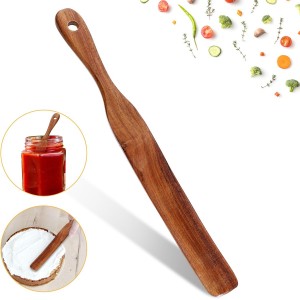11Inch Skinny Wooden Spurtle Spatula Sourdough Mixer Bread Stirring Spatula Wood Utensil Tool Flat Stirring Stick Bread Spatulas for Dough Cooking Spreading Baking Whisking Mixing Jar Scraping