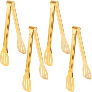 4 Pack Gold Serving Tongs,Metal Serving ...