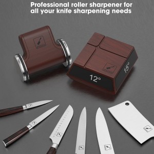 imarku Rolling Knife Sharpener for Ultra Razor Sharp Edges, Magnetic 4-Angle Knife Sharpening Kit, Rolling Knife Sharpener Kit with 2 Diamond Discs for Sharpening and Honing, 12, 13, 15, 20 Degree
