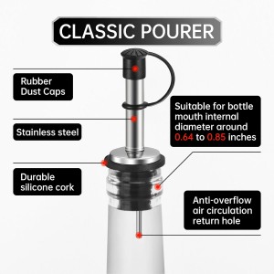 12Pcs Liquor Pour Spouts,Stainless Steel Wine Bottle Pourers with Caps Speed Wine Bottle Pourers With Stoppers Speed Bottle Pourer for Liquor Bottle,Oil Bottles （Built-in air hole） (12PC)
