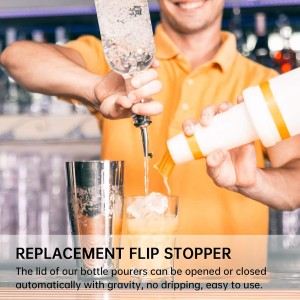 12Pcs Liquor Pour Spouts,Stainless Steel Wine Bottle Pourers with Caps Speed Wine Bottle Pourer Wine Bottle Pourers With Stoppers Speed Bottle Pourer for Liquor Bottle,Oil Bottles (Automatic Cover)