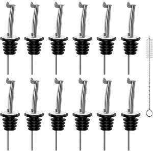 12Pcs Liquor Pour Spouts,Stainless Steel...