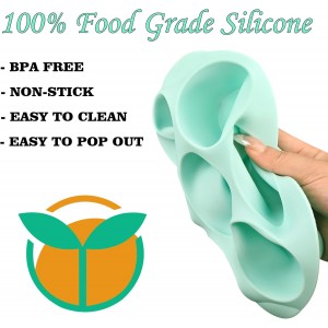 Sakolla 2 Pack Silicone Egg Bite Molds for Air Fryer, Nonstick 7 Cups Air Fryer Muffin Pan for Baking Egg Bite, Mini Muffins, Tart, Mini Cupcake and Quiche (Pink + Green)