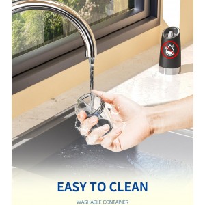 CIRCLE JOY Gravity Electric Salt and Pepper Grinder Set Automatic Salt and Pepper Grinder Set with LED Light, Battery Operated, Adjustable Coarseness, Large Capacity, for Home Kitchen BBQ, Black